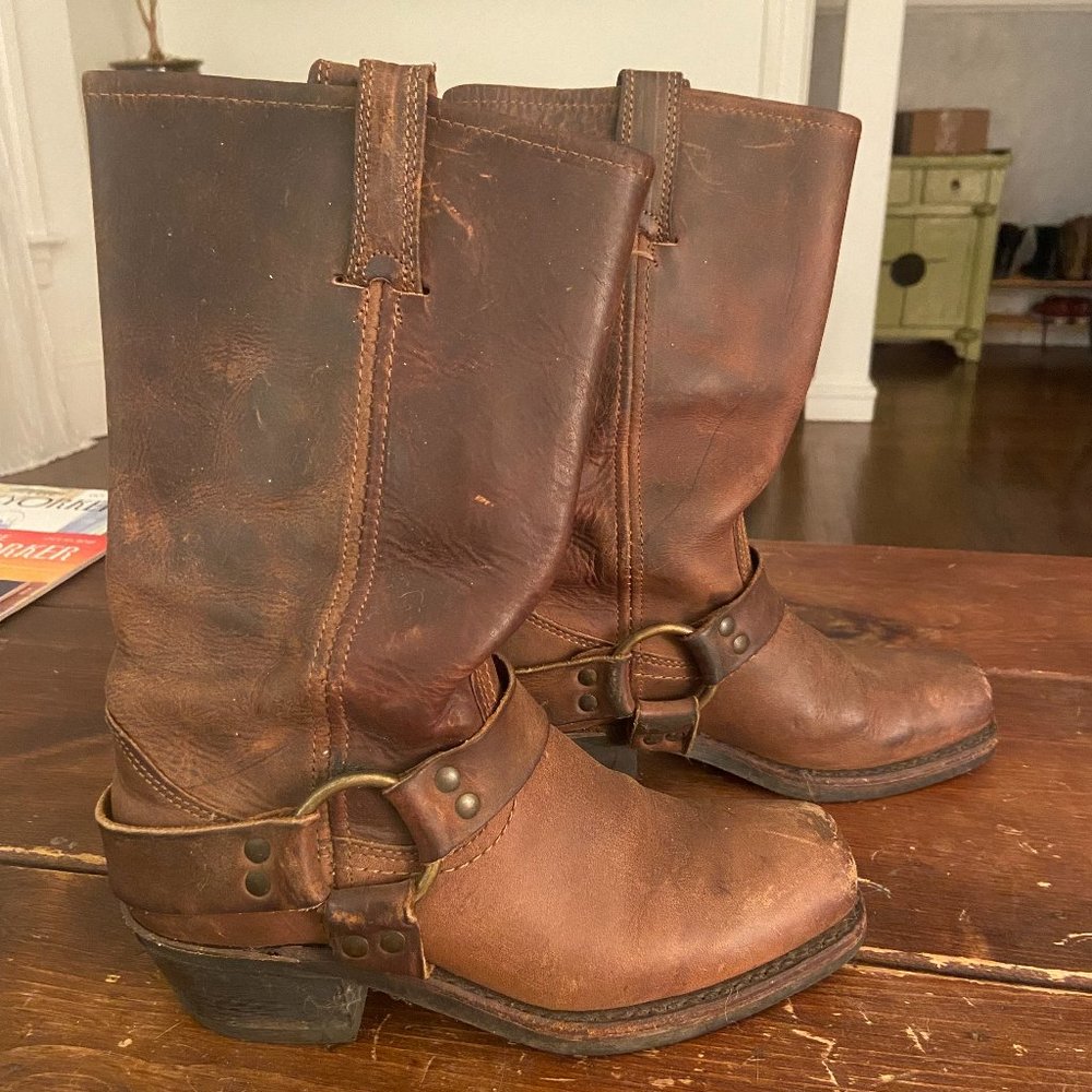 Leather FRYE Harness Boots 12 R Size 6.5
